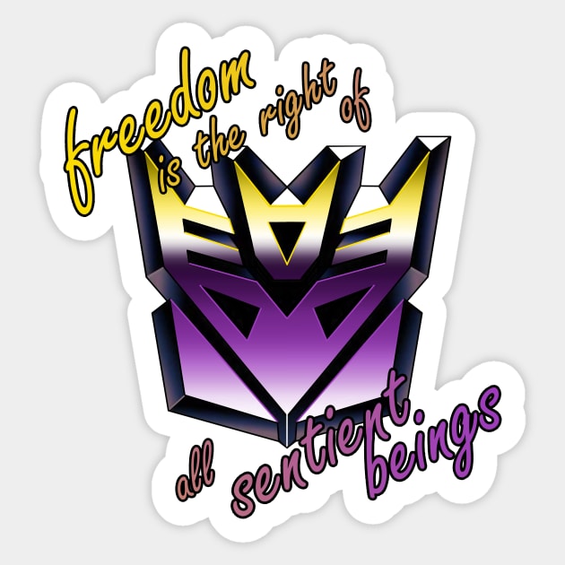 Nonbinary TRANSformers Sticker by ShantyRegime